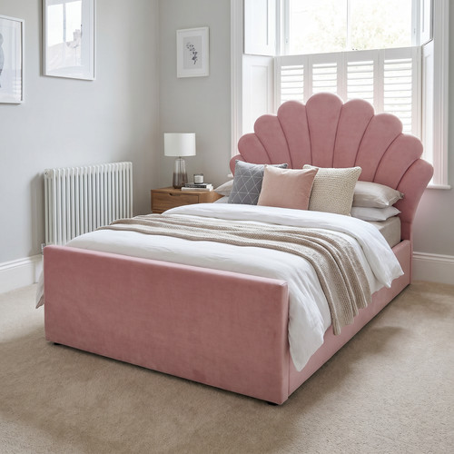 Kids bed pink teddy - pink, fabric