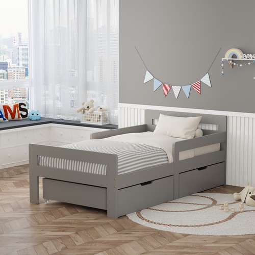 Wooden single bed toddler - bed, kids