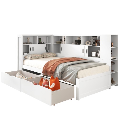 3ft single wooden - wooden, storage