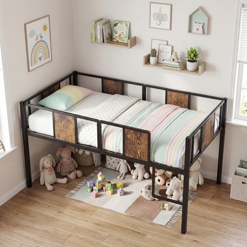 Low loft bed single size - loft, kids