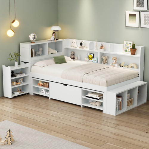 3ft single wooden storage bed - single,