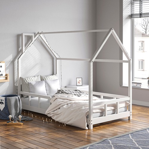 Junior wooden house bed - wooden,