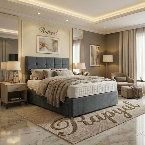 Plush divan bed set - plush, with