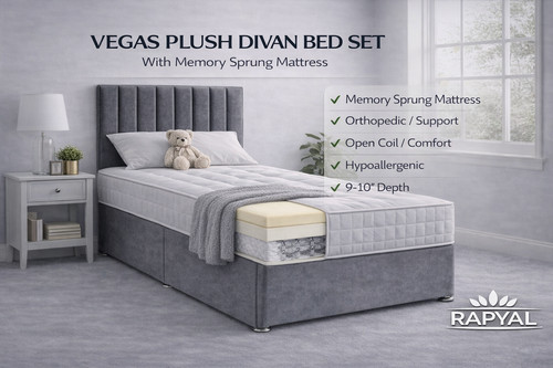 Single divan bed set - single,