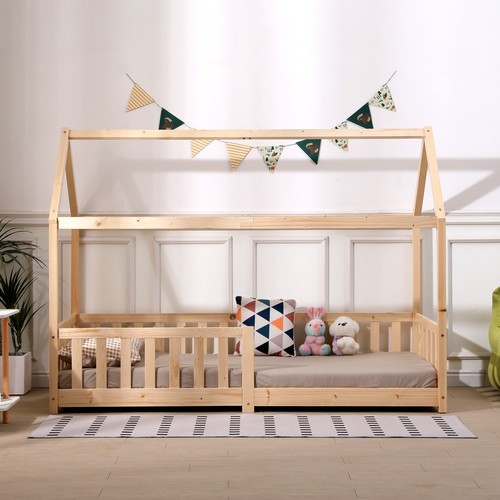 Pine wood house bed - pine,