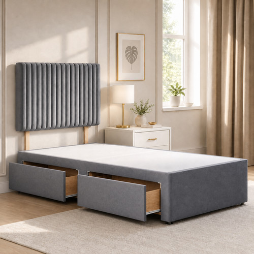Single divan bed with plush - divan,